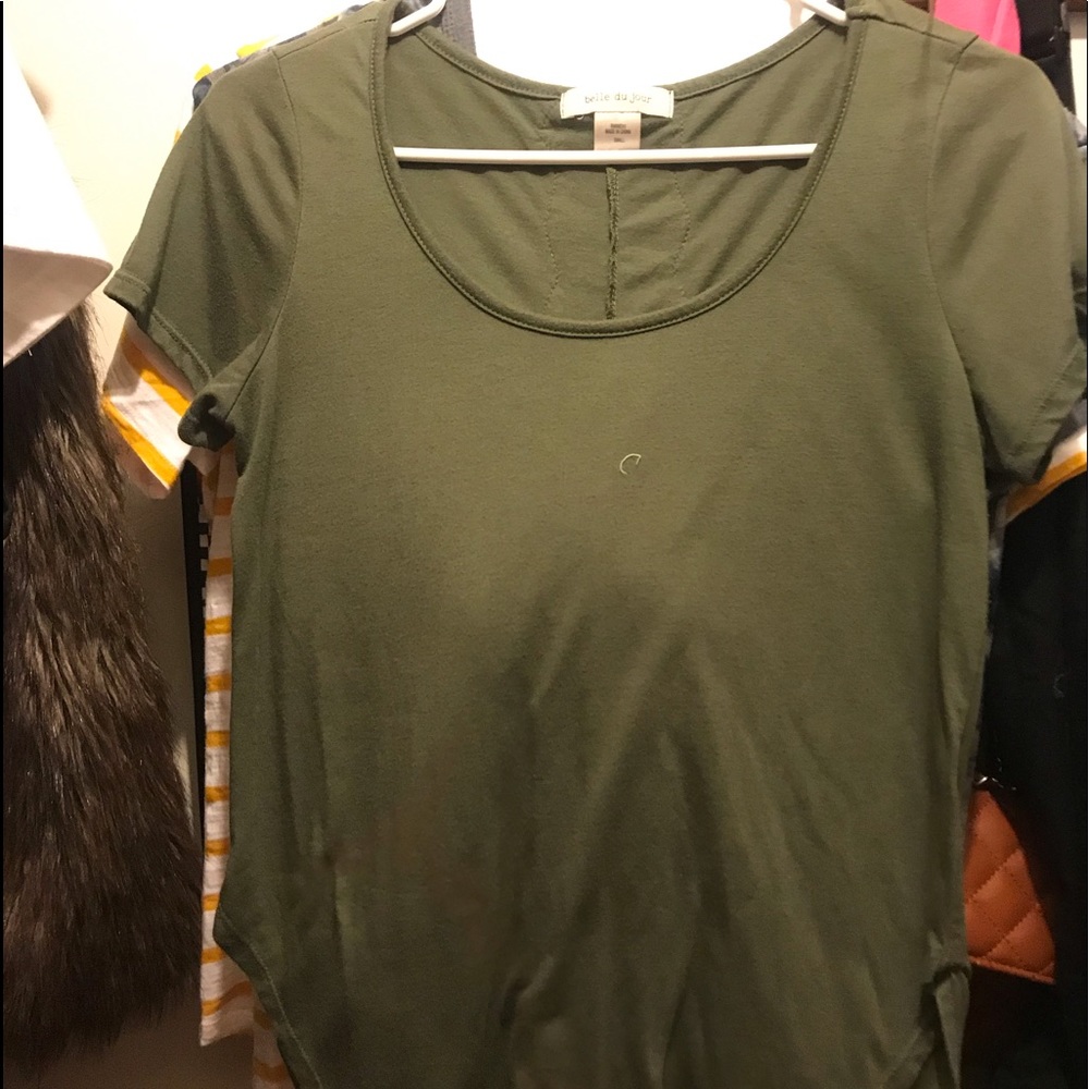 A olive green shirt